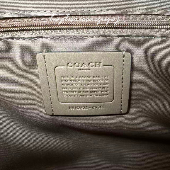 Coach Rowan Satchel Bag In Signature Canvas Gold/Tan/Brown CV961 NWT - Picture 5 of 7